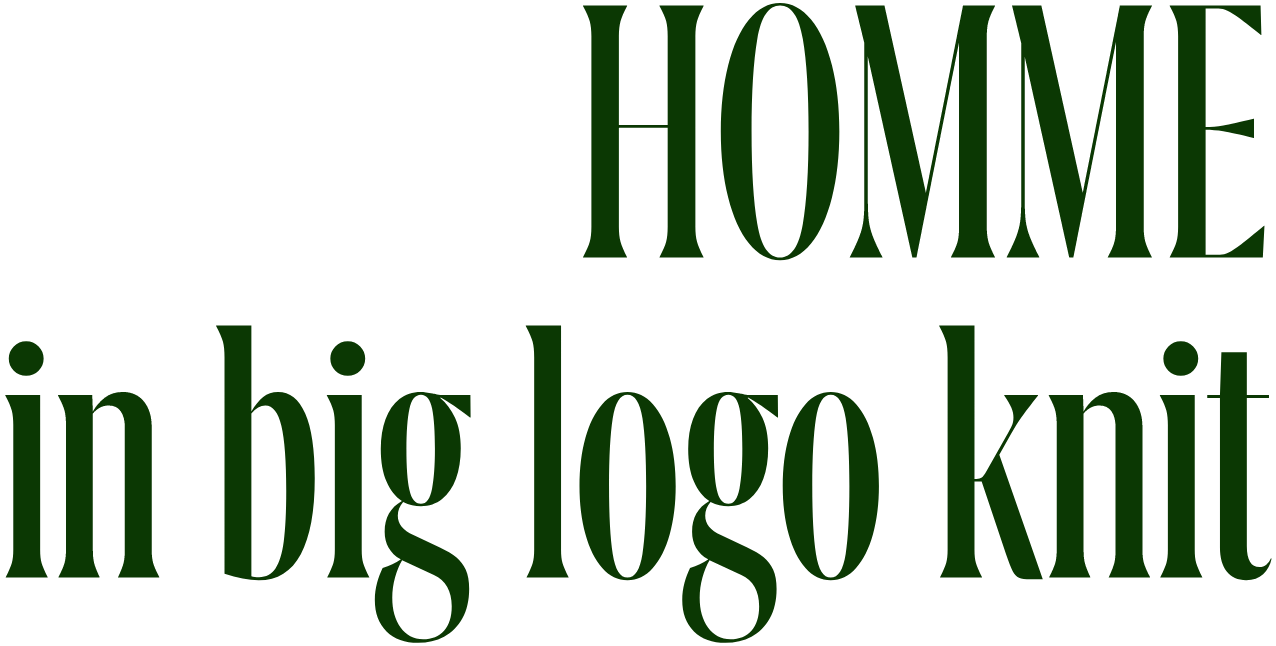 HOMME in big logo knit